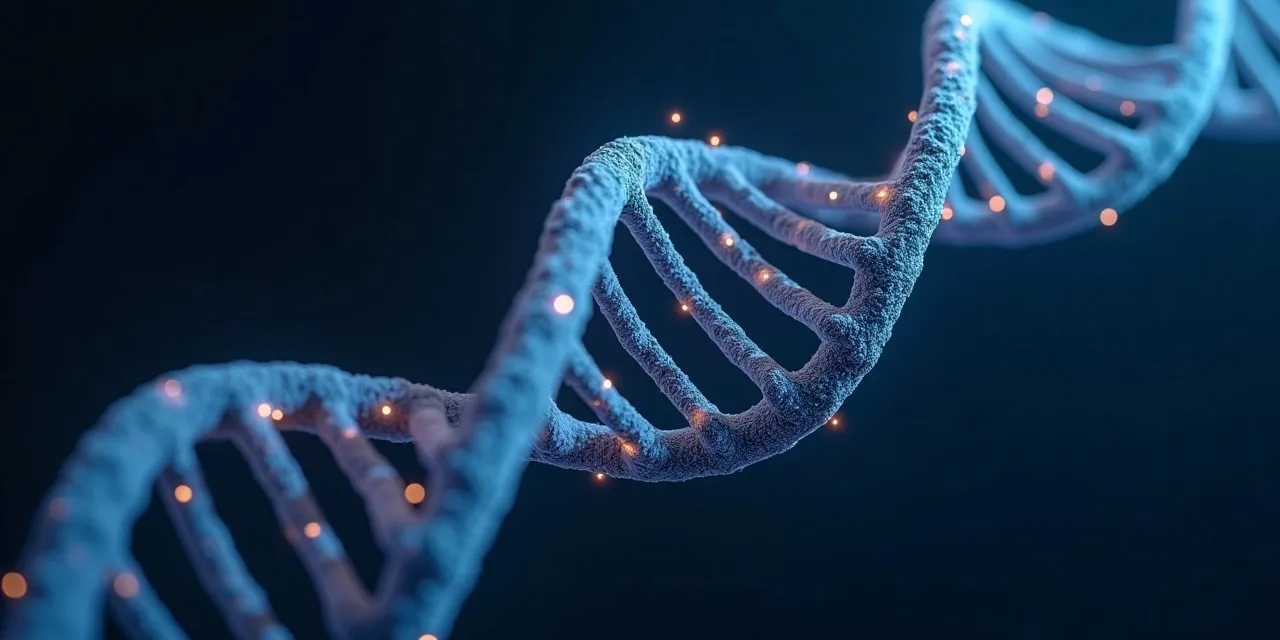 Molecular double-helix structure visualization